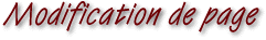 Modification de page