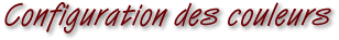 Configuration des couleurs