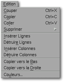 Image: Menu Edition